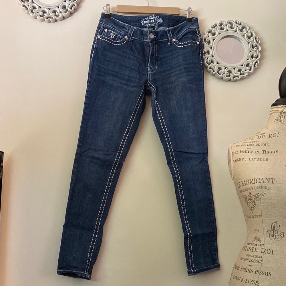 Paisley Sky Indigo Skinny Jeans